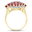 Bague en argent sterling élégante avec rubis de 6,49 carats et topaze blanche