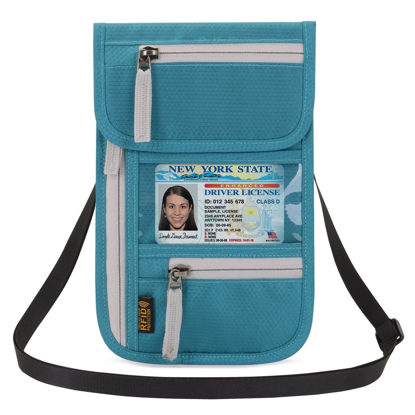 Soporte de Pasaporte Impermeable Multifuncional para Cuello