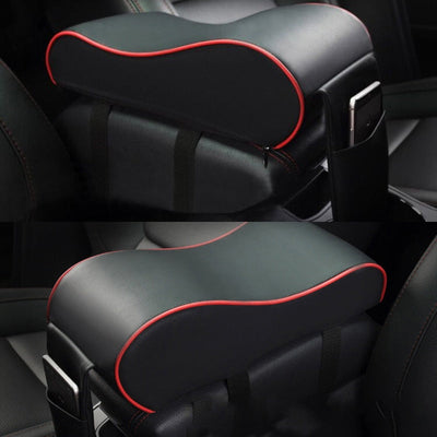 Leather Car Central Armrest Pad Black Auto Center Console Arm Rest Seat Box Mat Cushion Pillow Cover Vehicle Protective Styling - Korvel