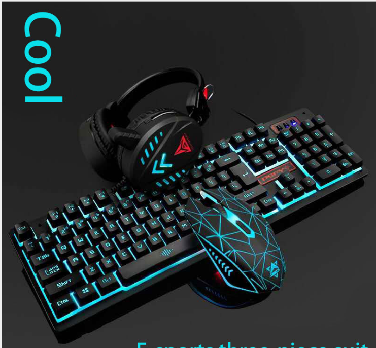 VX7 Waterproof LED Gaming Keyboard, Mouse & Headset Set