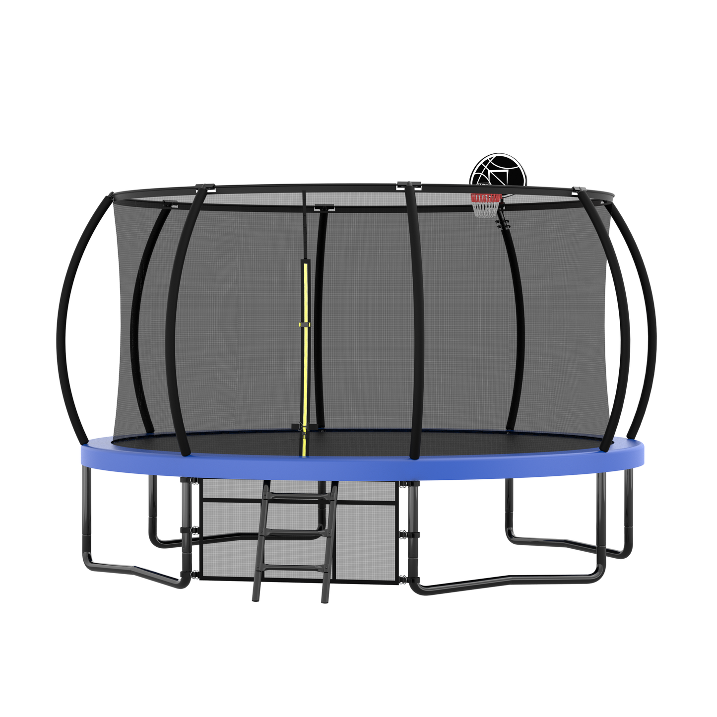 Trampolín para niños de 12 pies con red de seguridad y escalera