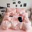 Washed Cotton Solid Color Double Spliced Four-Piece Bedding Set - Sheet, Quilt Cover, Pillowcases for Employee and Dormitory Use - Korvel