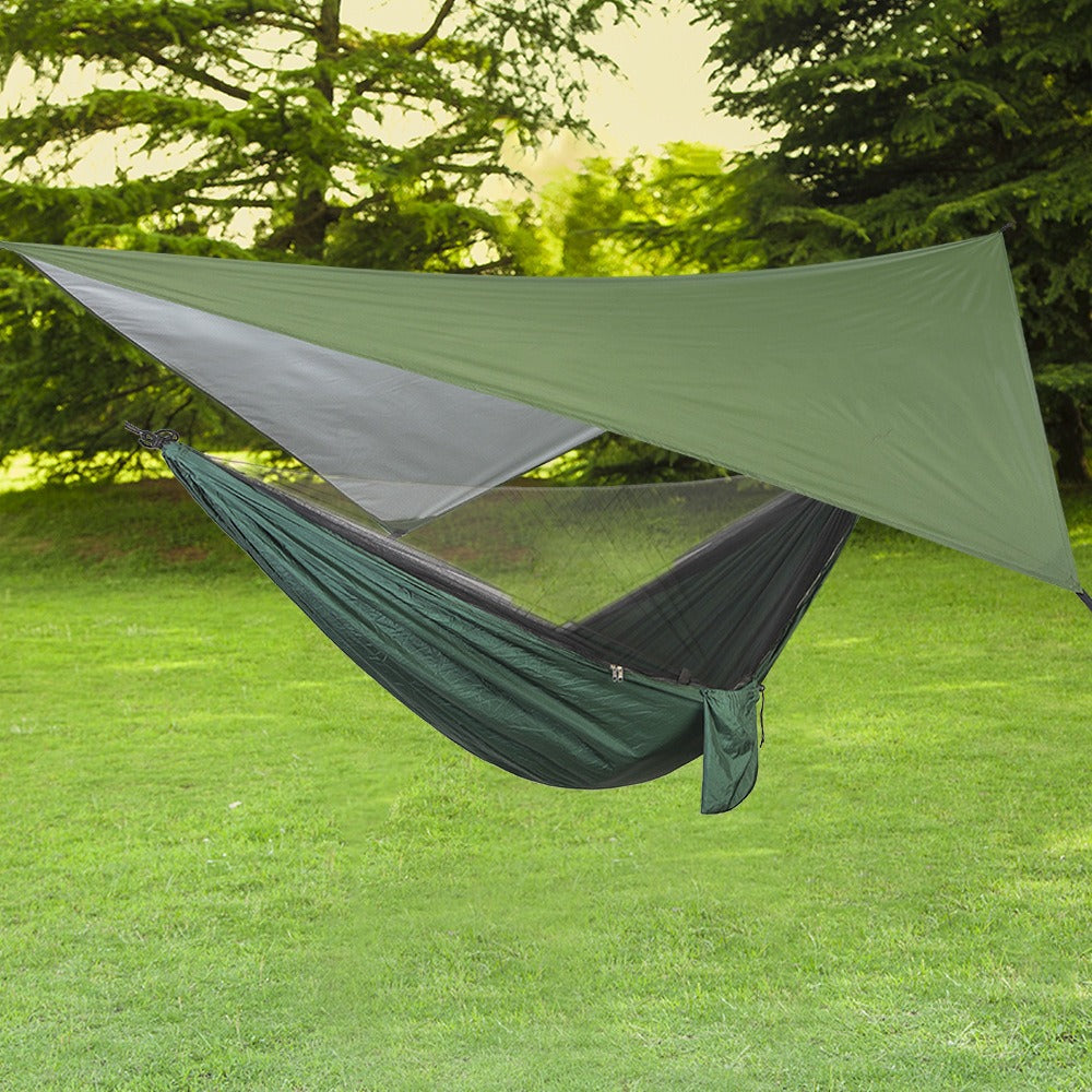 Outdoor Supplies Multifunctional Triangular Canopy Waterproof Rain Proof Sunscreen Tent Camping Supplies Beach Sunshade Cloth - Korvel