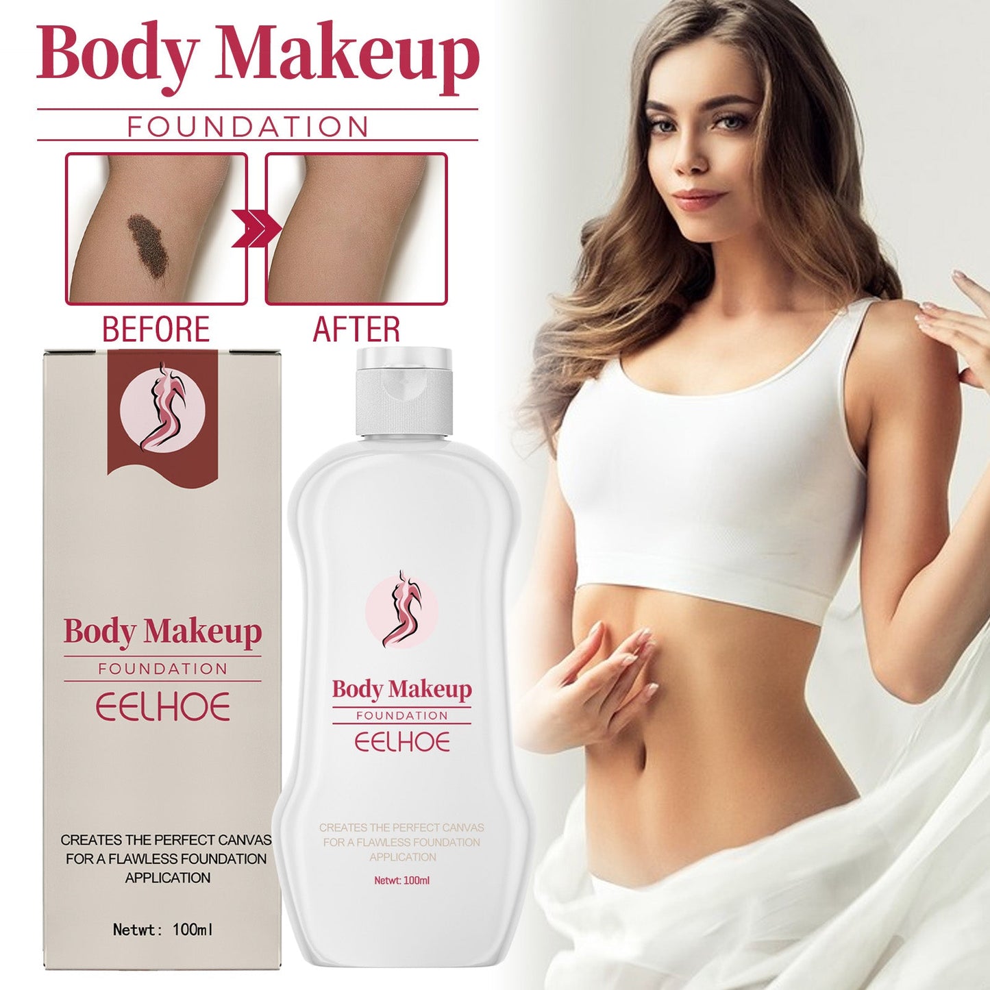 Natural Finish Body Makeup Liquid Foundation