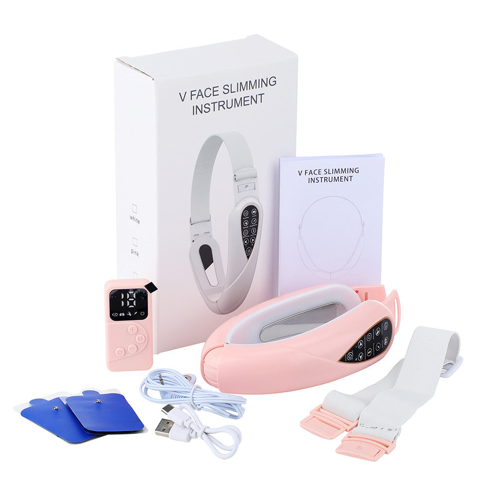 Remote Control Micro Current Color Light Face Slimmer With Five Modes Patch Pulse Massager EMS Tight Lift V-Face Instrument - Korvel