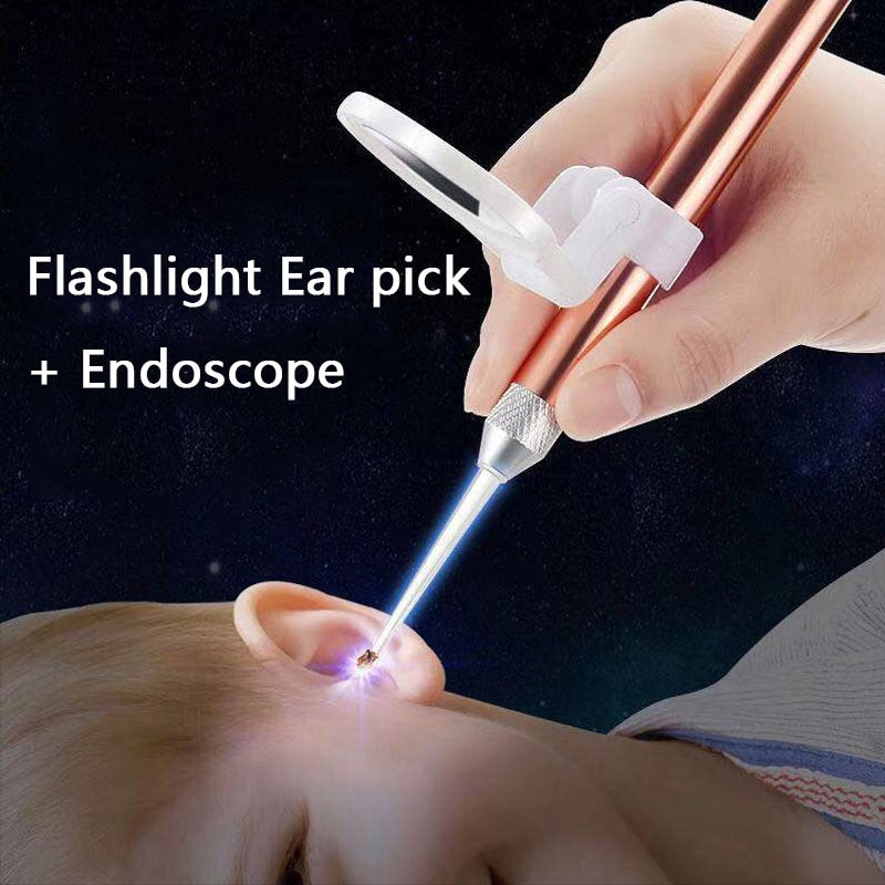 LED Flashlight Ear Cleaner with Magnifier