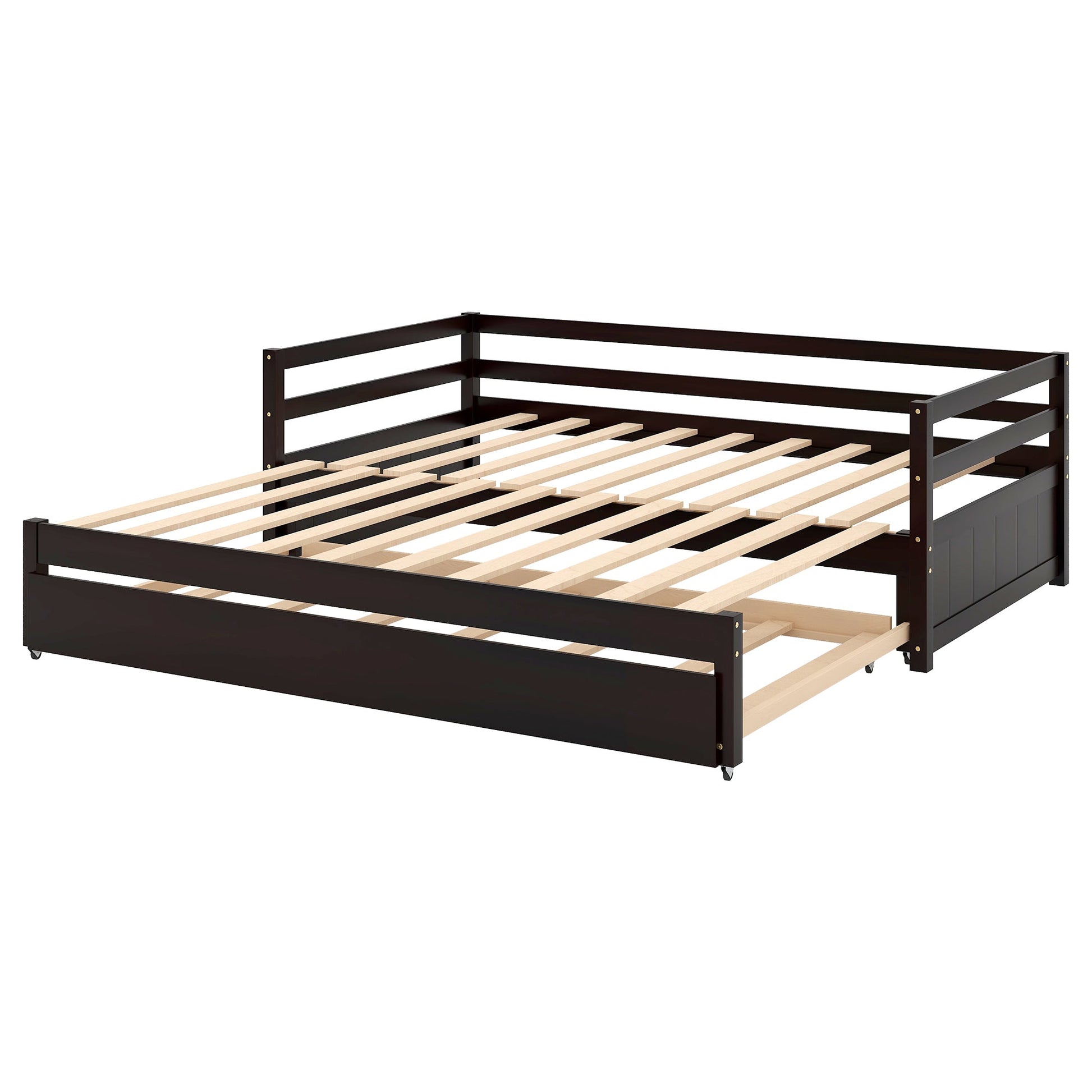 Twin or Double Twin Daybed with Trundle Espresso - Korvel