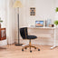 Office desks and chairs, with adjustable wheels and cushioned office desks and chairs that conform to ergonomics (black) - Korvel