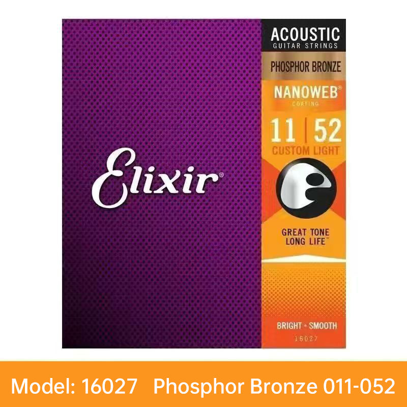 Acoustic Guitar Strings: 80/20 Bronze with NANOWEB Coating, Long - lasting Bright Tone, Comfortable Feel, Medium 13 - 56 - Korvel