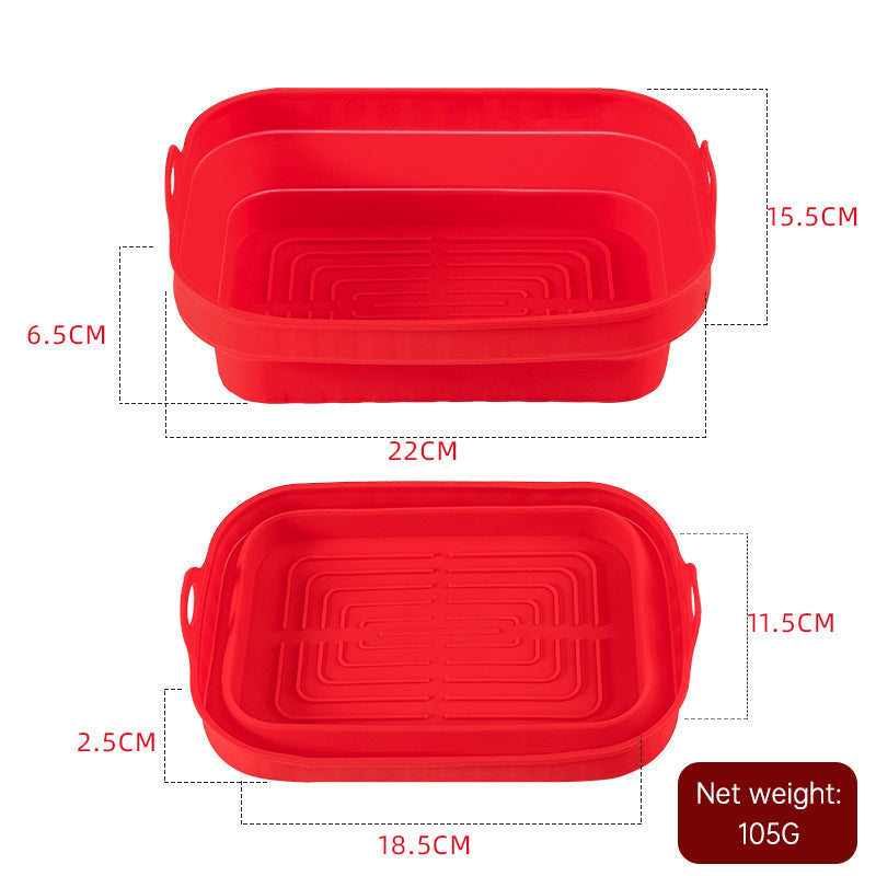Silica Gel Air Frying Pan Baking Pan Household Food Grade High Temperature Resistant Silica Gel Steaming Pan Pan Pad Baking Cake - Korvel