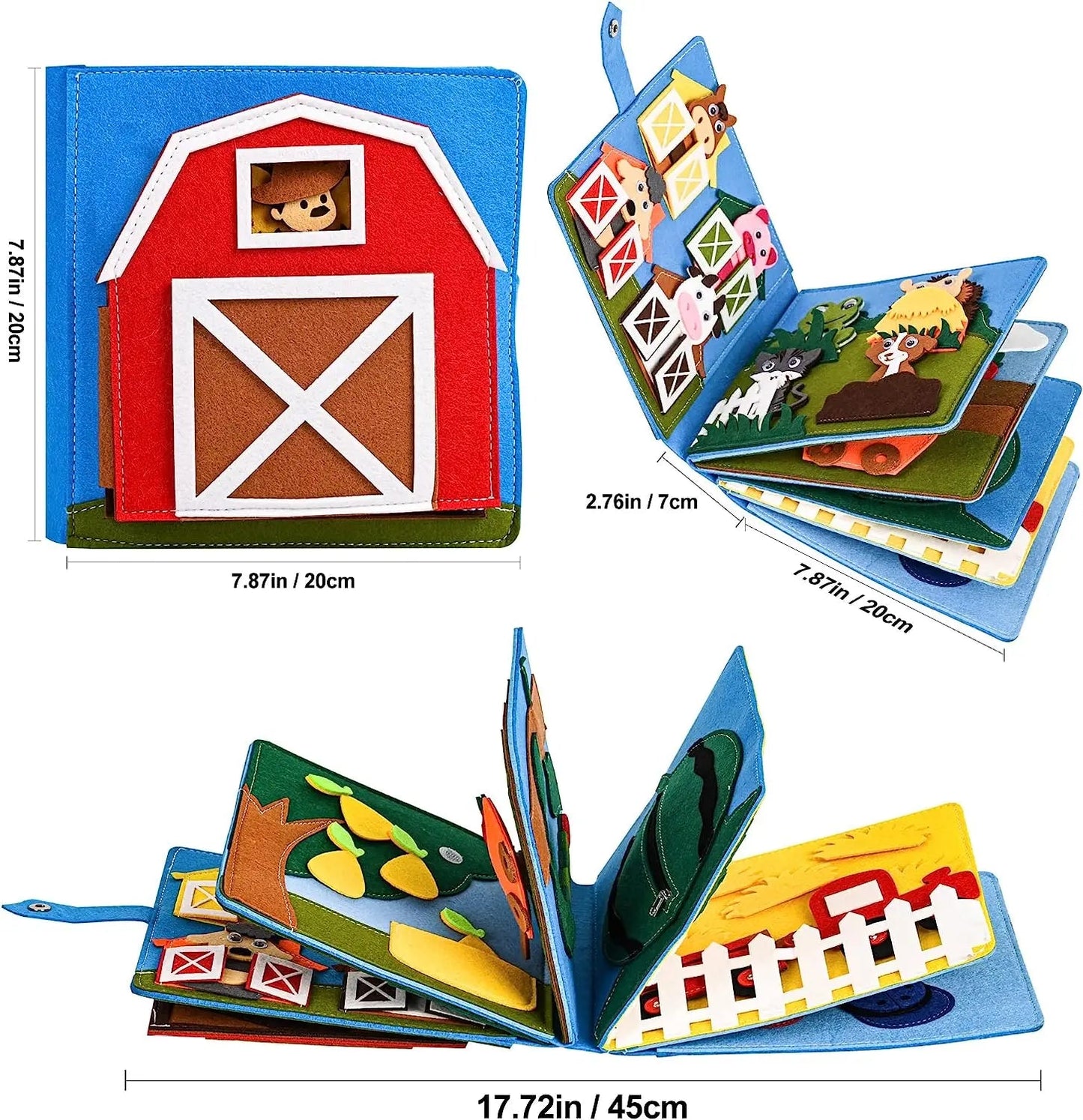 Tableau d'activités Montessori : Jouet de narration avec des animaux de la ferme
