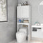 Home Bathroom Shelf Over-The-Toilet, Bathroom SpaceSaver, Bathroom Storage Cabinet Organizer,White - Korvel