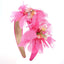 Fashionable handmade fabric crystal flower headband - Korvel