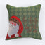 Housse de coussin de Noël tissée - Design d'élan et de bonhomme de neige