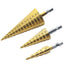 Hexagon Shank Straight Groove Step Drill Pagoda Drill Step High Speed Steel 4241 Drill Bit Set 4-32 4-20 4-12 - Korvel