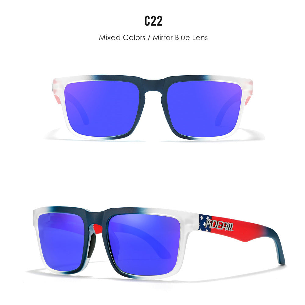 Classic polarized sunglasses for men and women ultra light driving glasses colorful real film sunglasses - Korvel