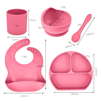 Premium Silicone 5-Piece Children's Feeding Set