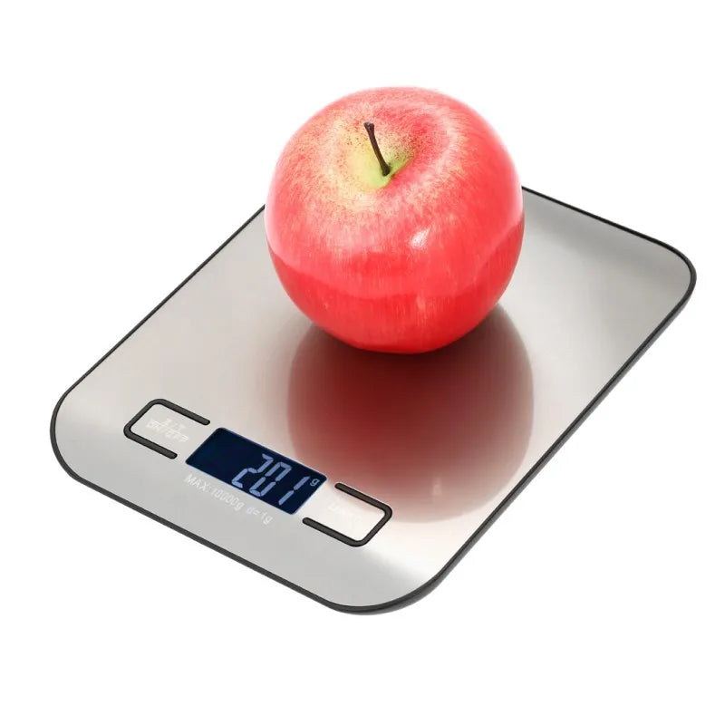 5/10KG Digital Kitchen Scale Stainless Steel Portable Kitchen Food Scale LED Display Electronic Jewelry Baking Weight Scales - Korvel