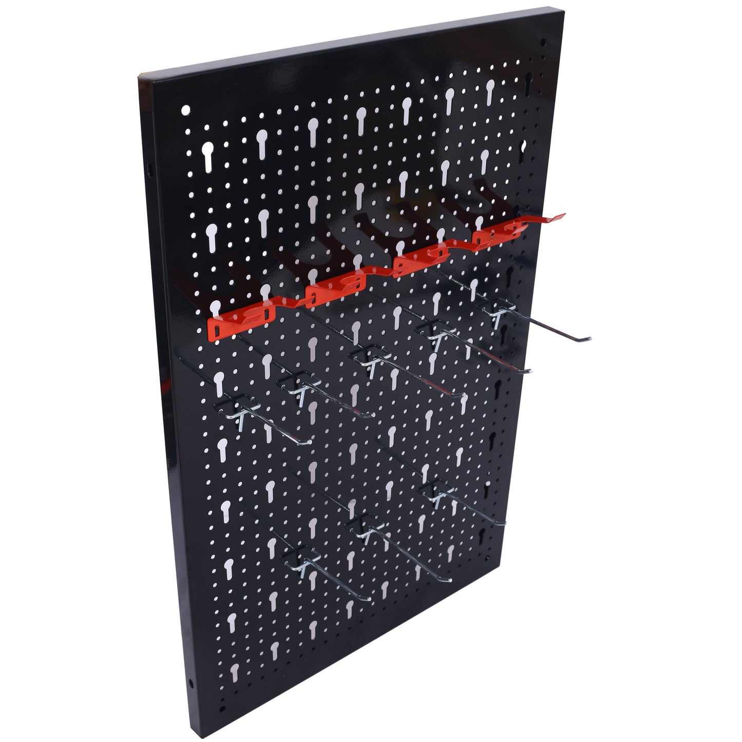 4-foot metal garage nail board tool rack with 3 nail board wall mounted tools for storing nail boards, black - Korvel