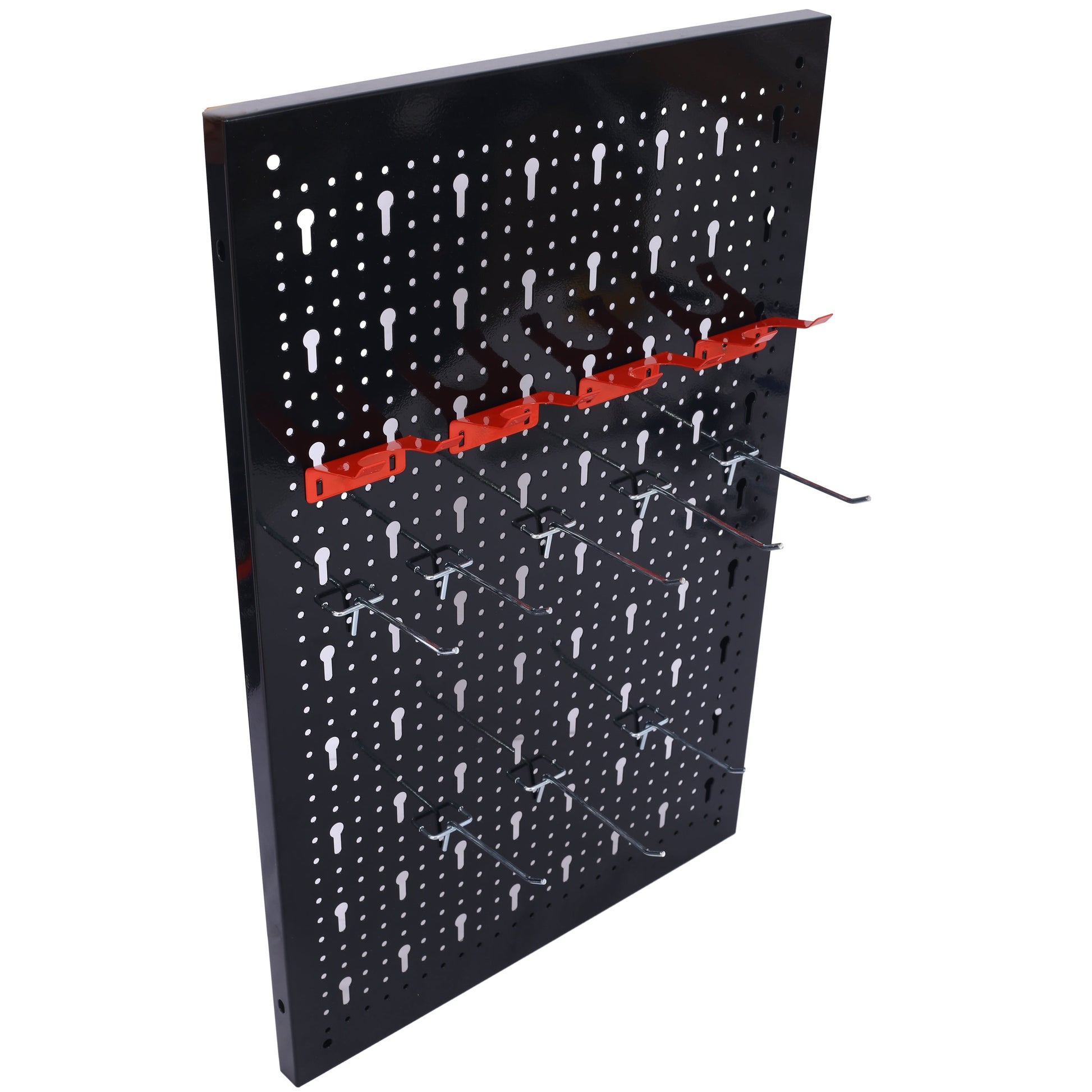 4-foot metal garage nail board tool rack with 3 nail board wall mounted tools for storing nail boards, black - Korvel