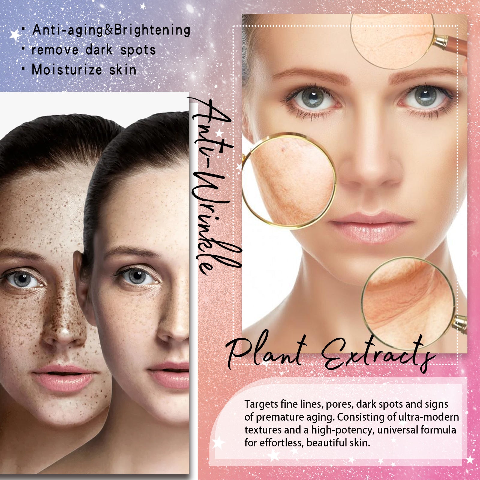 Freckle Removing Anti-aging Essence, Facial Firming Anti-wrinkle Lightening Melasma Stain Nourishing Skin Essence - Korvel
