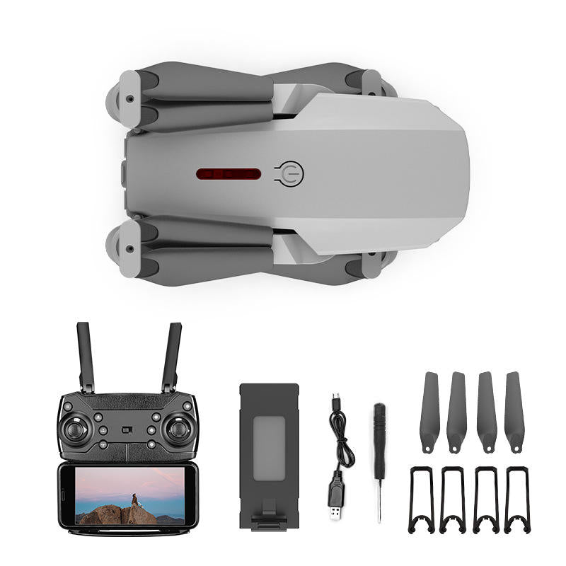 E88 Drone HD Camera Quadcopter Long Range Air Pressure Fixed Height Children's Remote Control Aircraft Drone - Korvel
