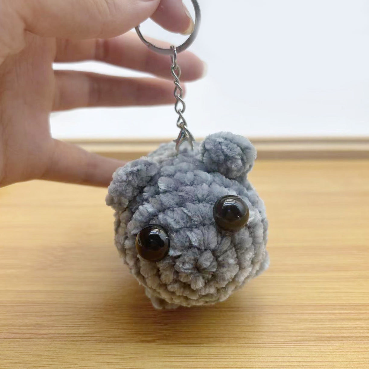 Chenille singing sad hamster keychain pendant Hamster emotional comfort doll - Korvel