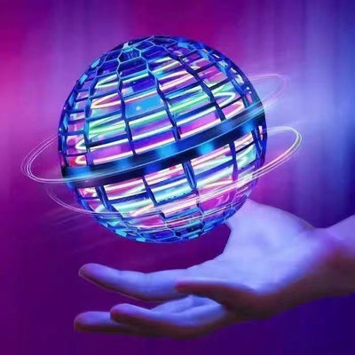 UFO intelligent sensing spinning ball magic flying ball floating ball fingertip glowing magic ball children's toy - Korvel
