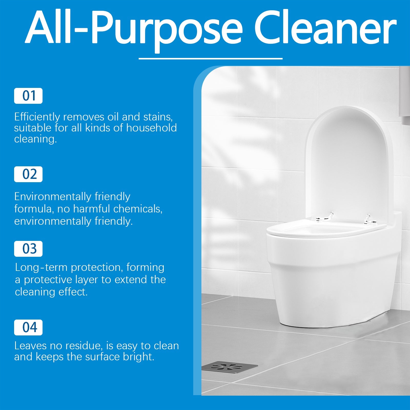 Multi-Functional Cleaner Bathroom Kitchen Multi-Surface Decontamination Cleaning Deodorant Removal Household Cleaner - Korvel