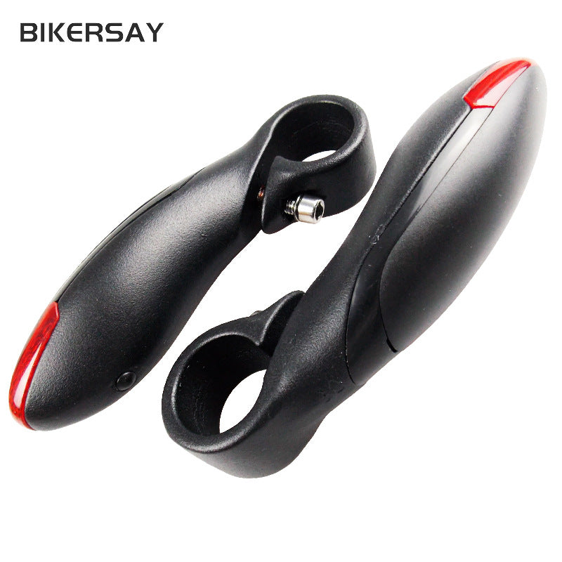 Mountain Bike Steering Handlebar Light LED With Light Auxiliary Handlebar Horn Handle Cover Safety Warning Bicycle Equipment Accessories - Korvel
