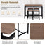 TREXM 5-Piece Compact Bar Table Set - Modern Industrial Design