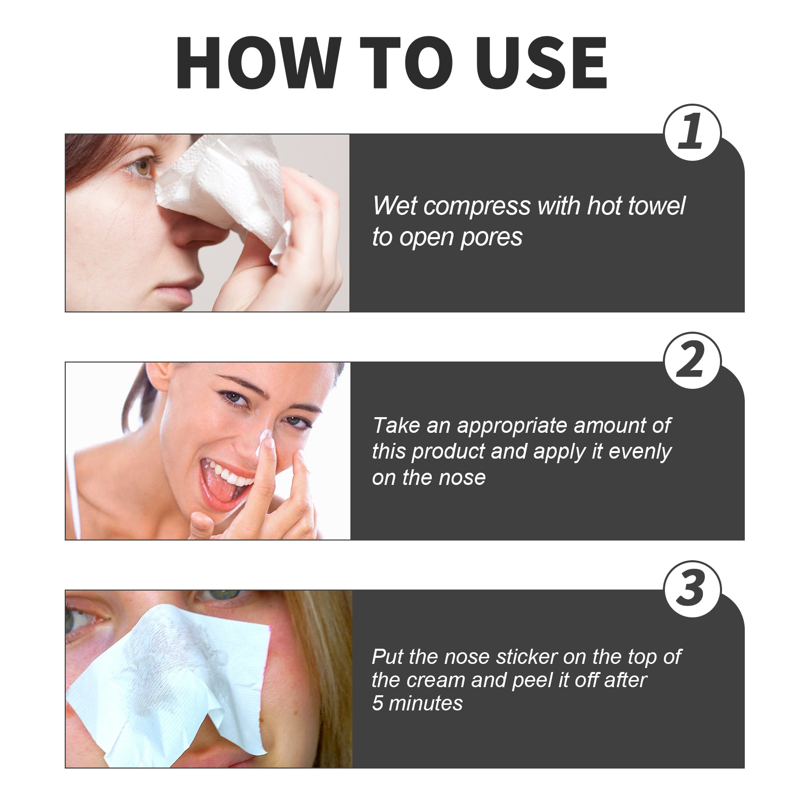 Blackhead Cleansing Cream Skin Oil Blackheads Acne Exfoliating Cleansing Repair Pore Tearing Nose Patch - Korvel