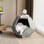 25.98"Modern Pet Furniture Cat Litter Side Table, Sofa Side Table, Planter MDF Multifunctional Furniture, Cement Gray - Korvel
