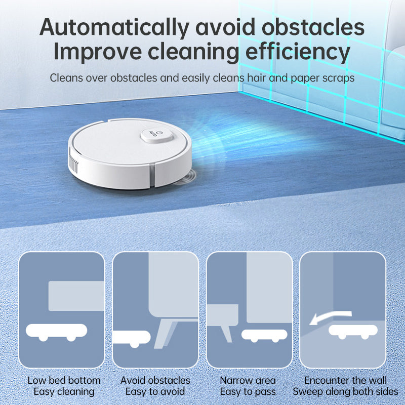 Aspiradora Robot 3 en 1 con Carga USB y Succión de 1000Pa
