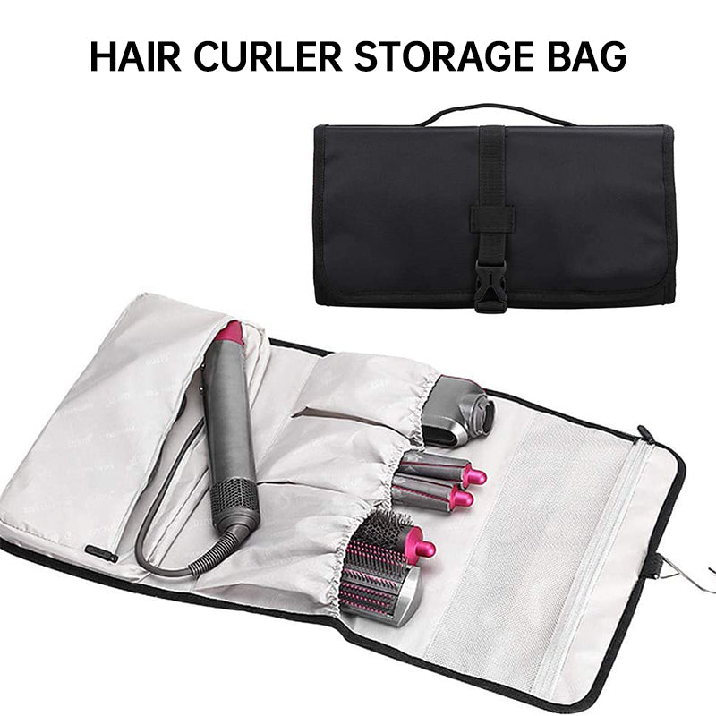 Large - capacity dustproof travel bag for Dyson Pre - Styling Dryer, fits curling barrels. - Korvel