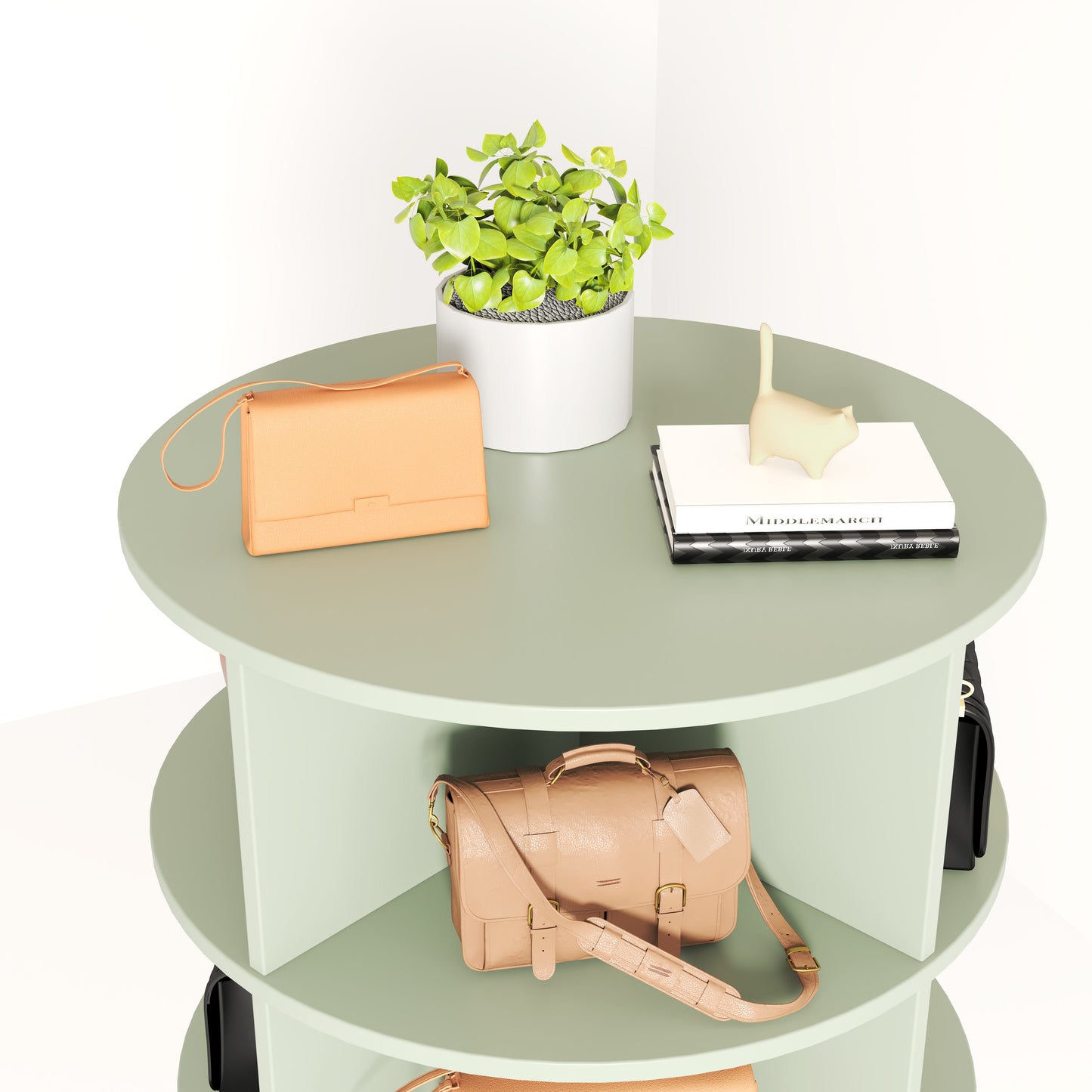Green 360 Rotating shoe cabinet 7 layers - Korvel