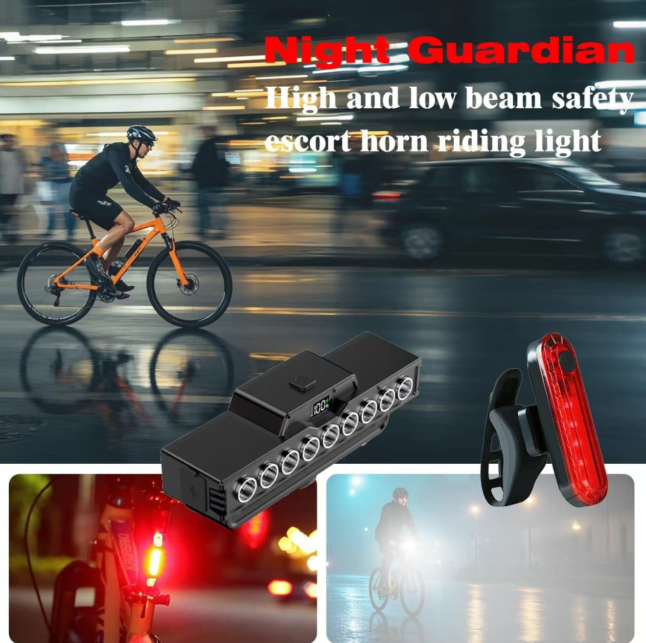 NightBeam Pro USB Rechargeable Bike Light