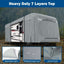 Umbrauto Class A RV Cover Upgraded Heavy Duty 7 Layers Top Windproof Breathable Class A Motorhome Camper Cover,Grey - Korvel