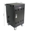 Mobile Charging Cart and Cabinet for Tablets Laptops 30-Device With Combination Lock--Black - Korvel