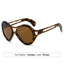 New European and American Sunglasses for Women UV400 Fashion Double Beam Round Frame Personalized PC Hollow Sunscreen Sunglasses - Korvel