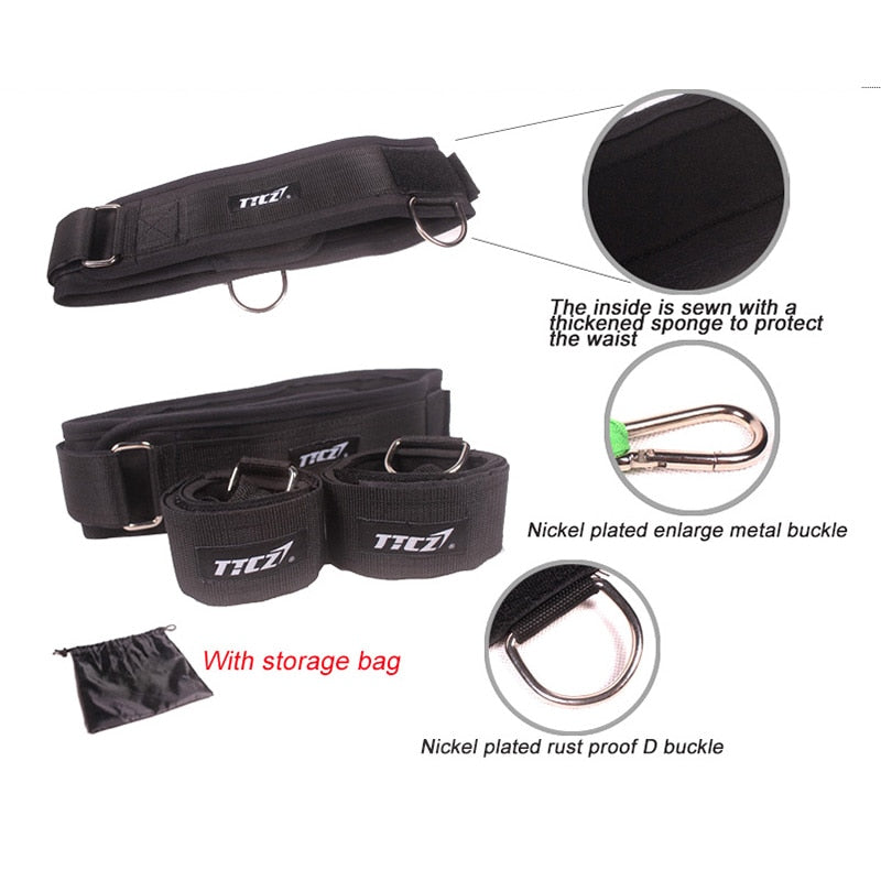 TTCZ Fitness Bounce Trainer Rope Resistance Band  Basketball Tennis Running Jump Leg Strength Agility Training Strap  equipment - Korvel