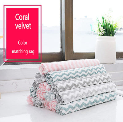 Paño de Cocina Absorbente de Agua de Color Catiónico de Doble Cara