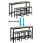 TOPMAX Counter Height Extra Long Dining Table Set with 3 Stools Pub Kitchen Set Side Table with Footrest  Gray - Korvel
