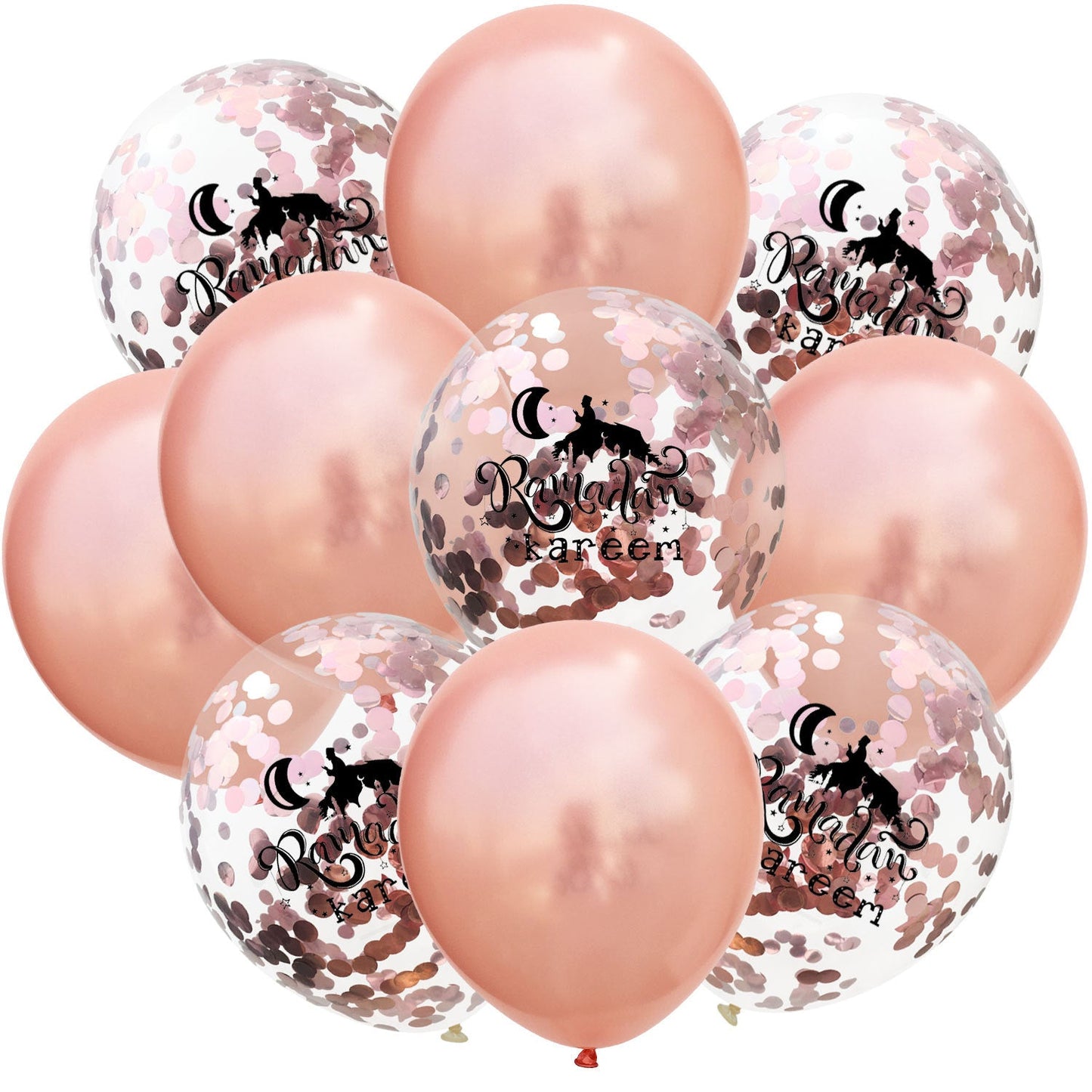 Moon Castle Party Celebrates Latex Balloon Transparent Paper Shard Glitter Balloon Set - Korvel