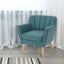 Mid Century Modern Dark Teal Fabric Club Chair