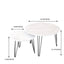 Ensemble de 2 tables basses rondes empilables de 27,56'' - Blanc