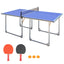 6ft Foldable Portable Table Tennis Table Set