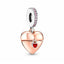 S925 sterling silver eternal confession double surround heart small motorcycle DIY accessories - Korvel