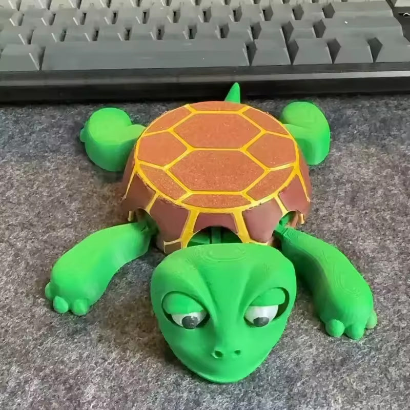 3D - printed Panicked Turtle Coaster: Insulated, for stress relief, doubles as mug base decor - Korvel