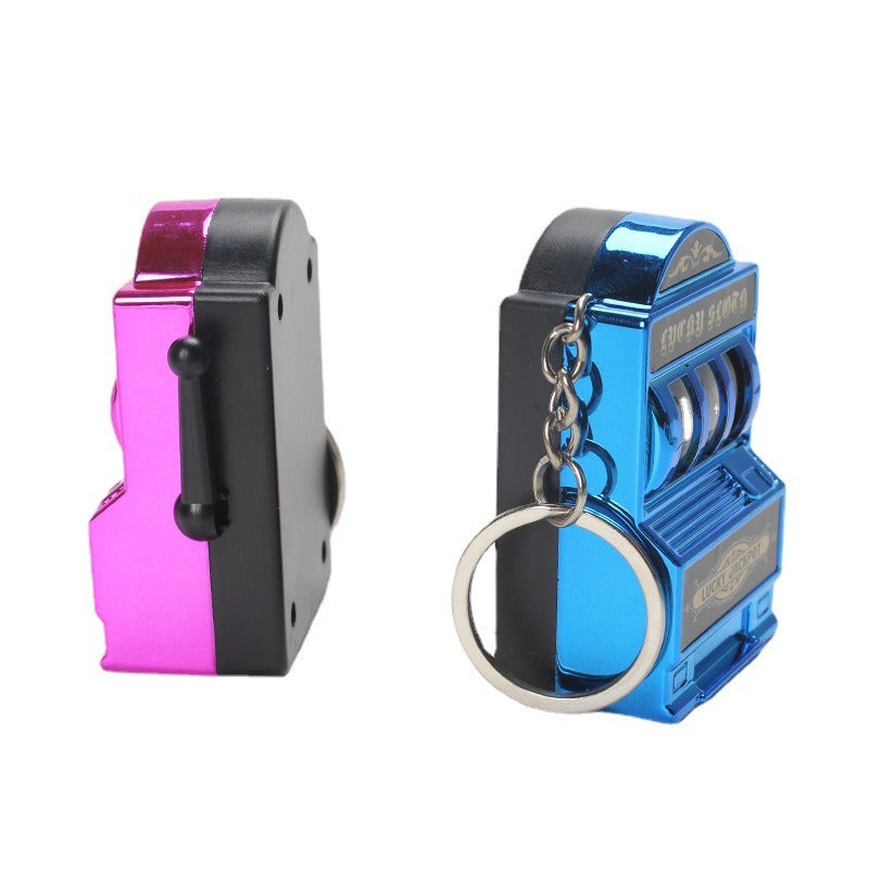 Mini Fruit Machine Keychain Pendant - Fun Slot Game Toy